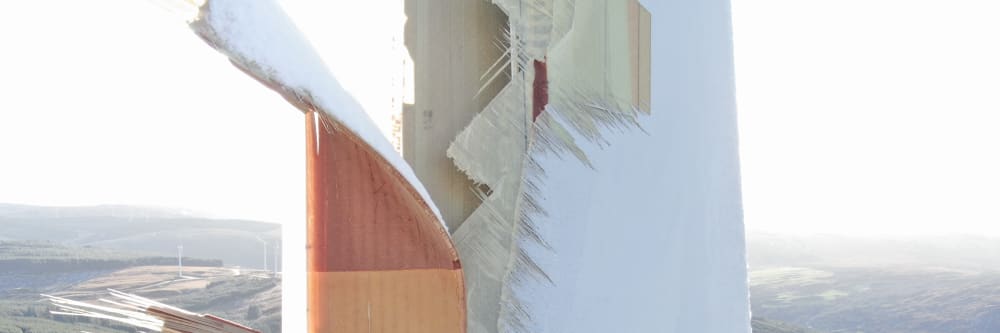 A broken blade of a wind turbine seen on an emergency call out