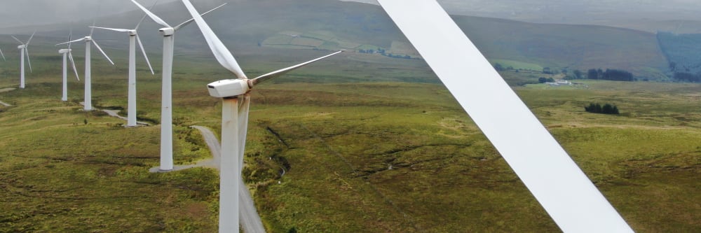 A series of wind turbines for retrofit and upgrade in the mountains of Ireland