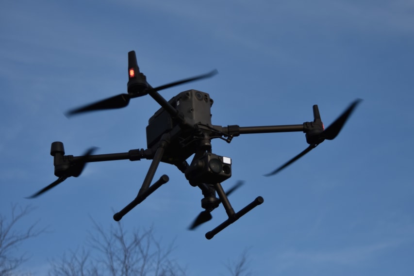 A DJI M300 RTK inspection drone for wind turbines