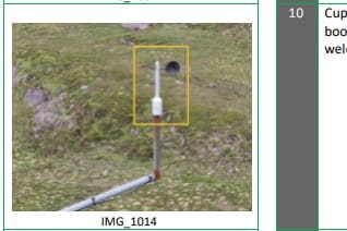 Met mast anemometer damaged report item