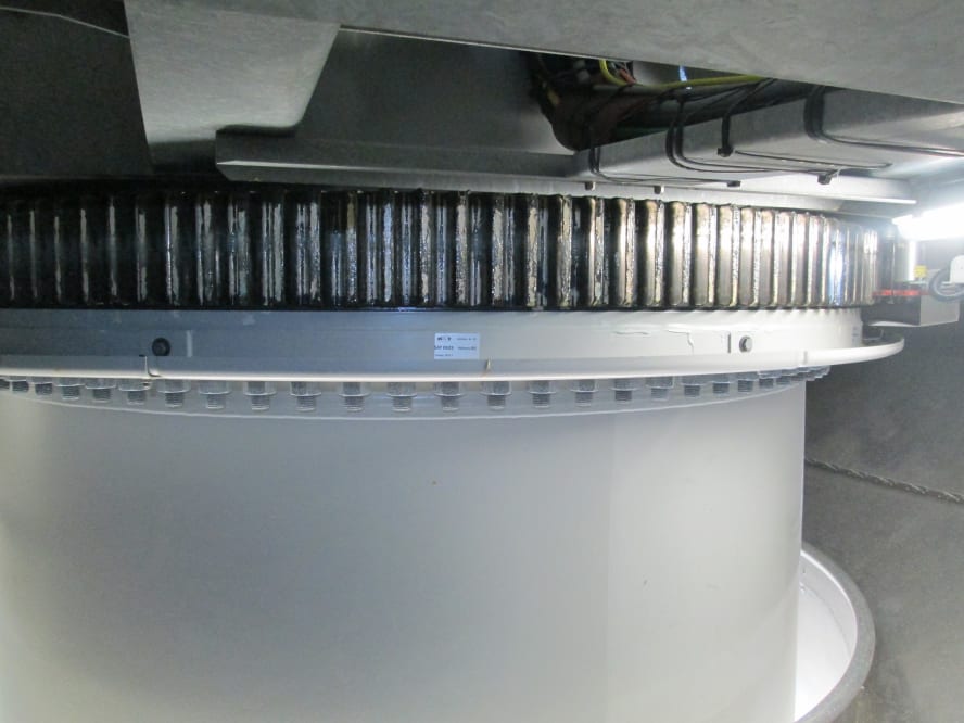 An electrical earth bus bar in an Enercon wind turbine