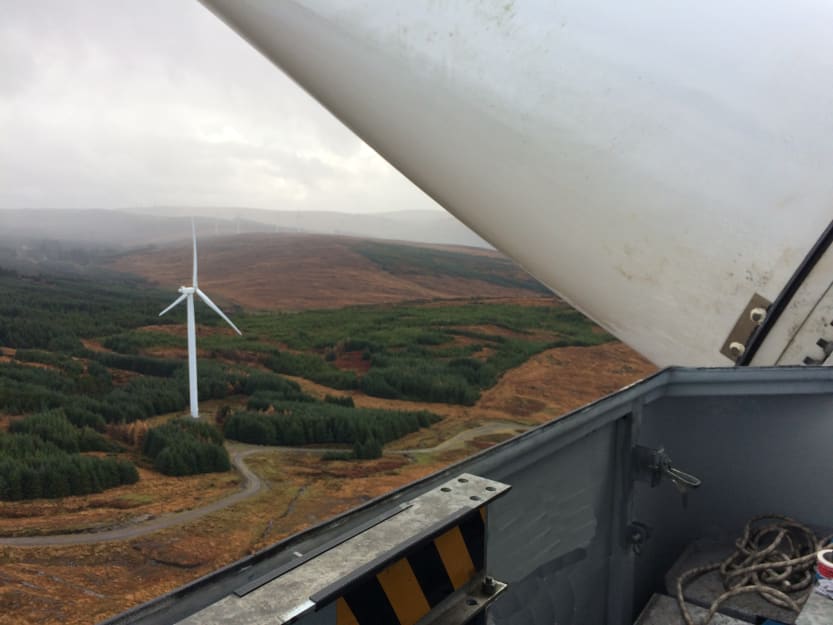The view from a Nordex N90 Beta wind turbine in Ireland